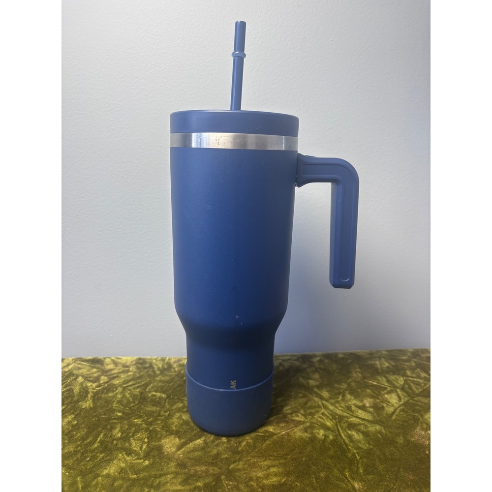HydraPeak Tumbler Blue Stainless Steel Insulated‎ Cup With Handle & Straw